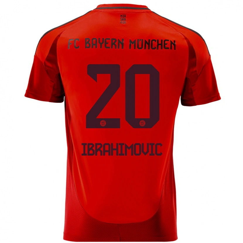 Danxen Kvinder Arijon Ibrahimovic #20 Rød Hjemmebane Spillertrøjer 2024/25 Trøje T-Shirt