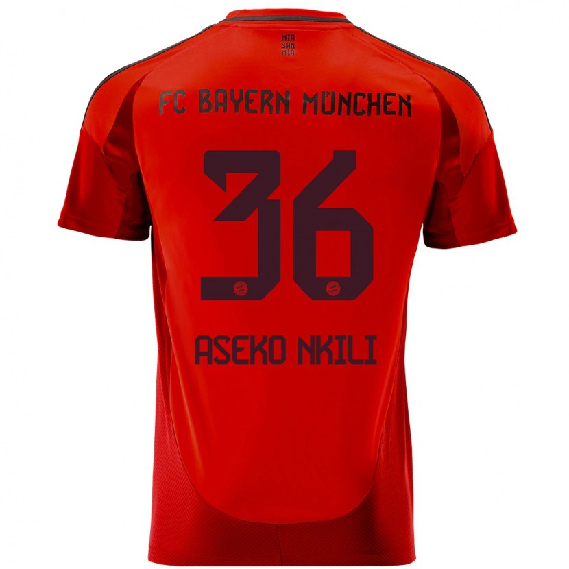 Danxen Kvinder Noël Aséko Nkili #36 Rød Hjemmebane Spillertrøjer 2024/25 Trøje T-Shirt