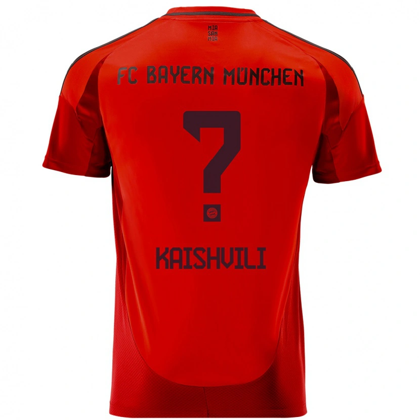 Danxen Kvinder Jamal Kaishvili #0 Rød Hjemmebane Spillertrøjer 2024/25 Trøje T-Shirt