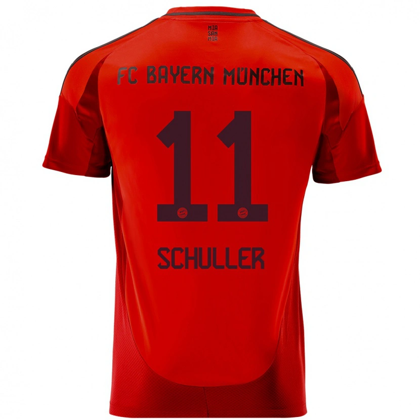 Danxen Kvinder Lea Schüller #11 Rød Hjemmebane Spillertrøjer 2024/25 Trøje T-Shirt