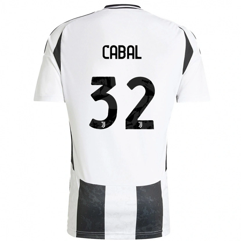 Danxen Kvinder Juan Cabal #32 Hvid Sort Hjemmebane Spillertrøjer 2024/25 Trøje T-Shirt