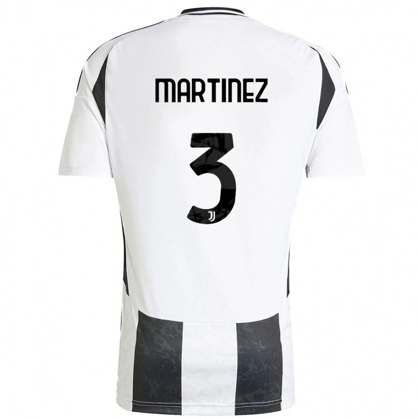 Danxen Kvinder Bruno Martinez #3 Hvid Sort Hjemmebane Spillertrøjer 2024/25 Trøje T-Shirt