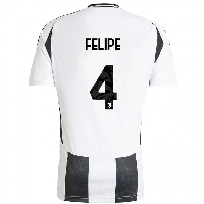 Danxen Kvinder Pedro Felipe #4 Hvid Sort Hjemmebane Spillertrøjer 2024/25 Trøje T-Shirt