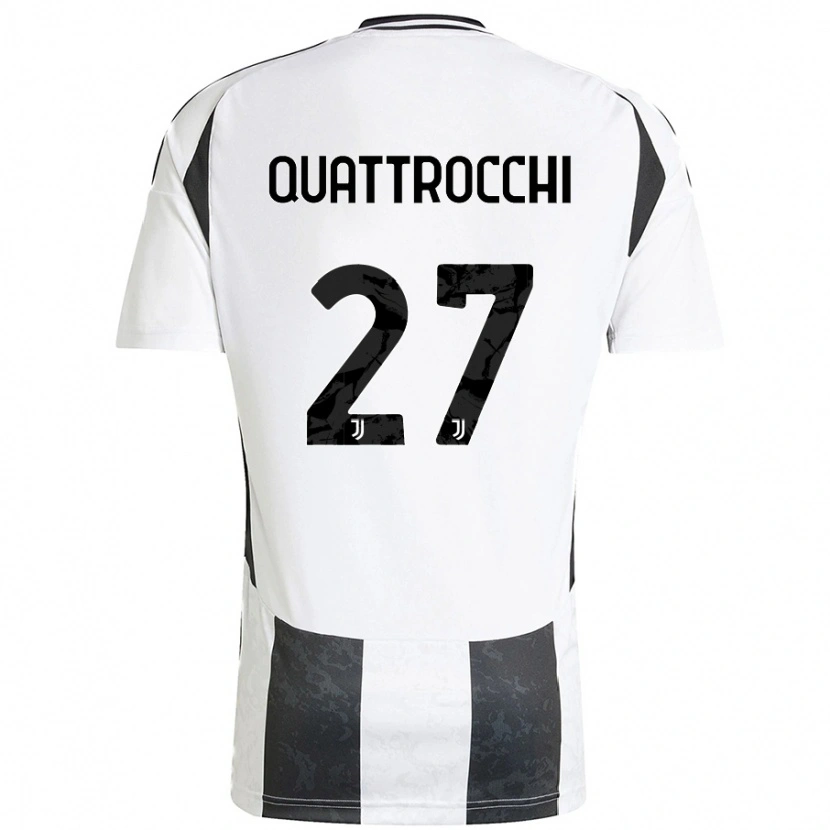 Danxen Kvinder Juan Ignacio Quattrocchi #27 Hvid Sort Hjemmebane Spillertrøjer 2024/25 Trøje T-Shirt