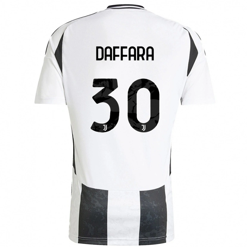 Danxen Kvinder Giovanni Daffara #30 Hvid Sort Hjemmebane Spillertrøjer 2024/25 Trøje T-Shirt