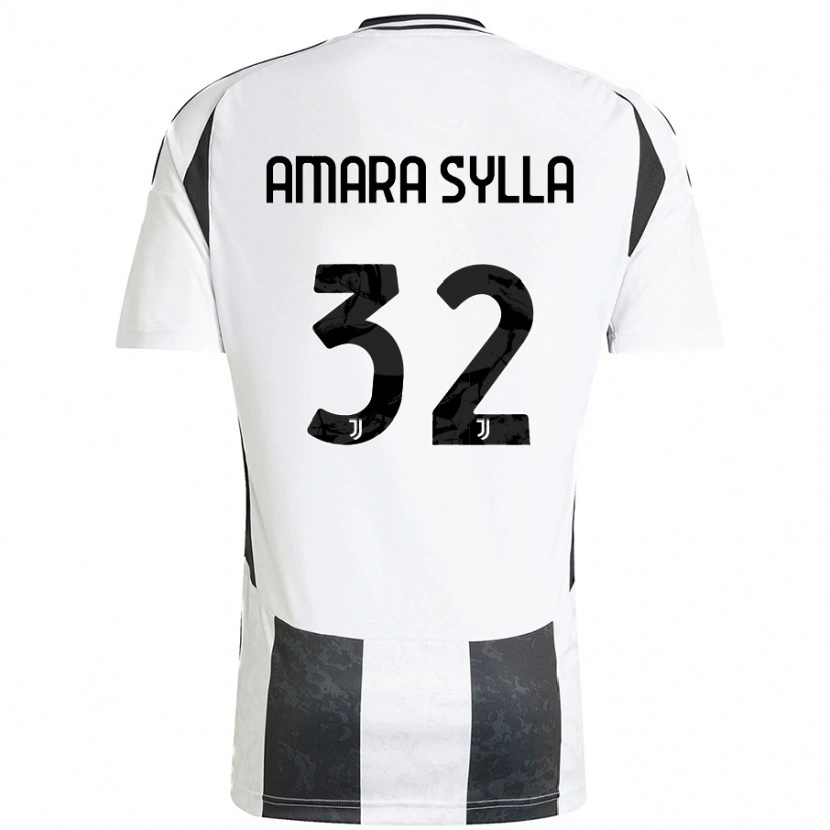 Danxen Kvinder Idris Amara Sylla #32 Hvid Sort Hjemmebane Spillertrøjer 2024/25 Trøje T-Shirt