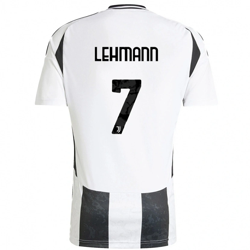 Danxen Kvinder Alisha Lehmann #7 Hvid Sort Hjemmebane Spillertrøjer 2024/25 Trøje T-Shirt