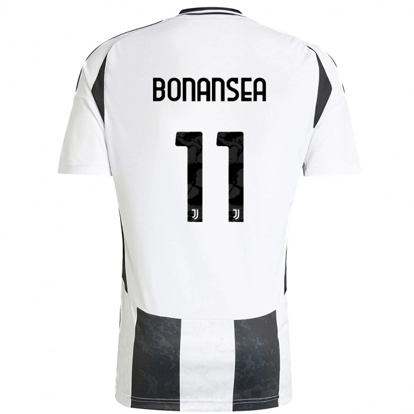 Danxen Kvinder Barbara Bonansea #11 Hvid Sort Hjemmebane Spillertrøjer 2024/25 Trøje T-Shirt