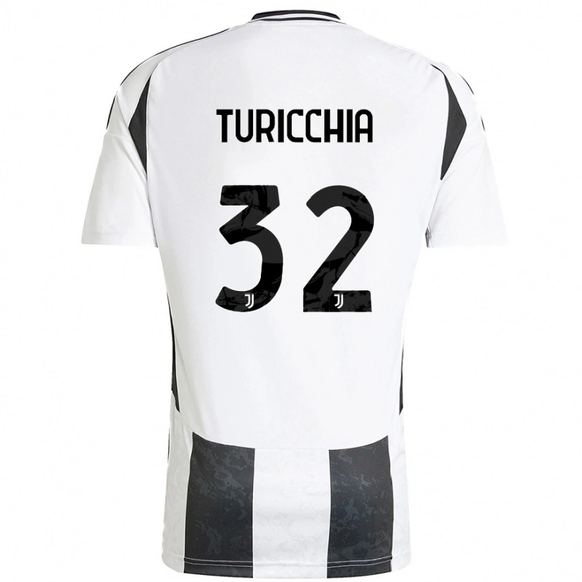 Danxen Kvinder Riccardo Turicchia #32 Hvid Sort Hjemmebane Spillertrøjer 2024/25 Trøje T-Shirt