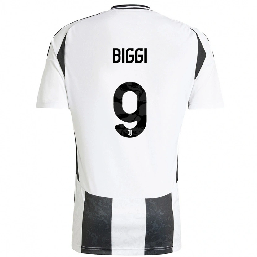 Danxen Kvinder Silvano Biggi #9 Hvid Sort Hjemmebane Spillertrøjer 2024/25 Trøje T-Shirt