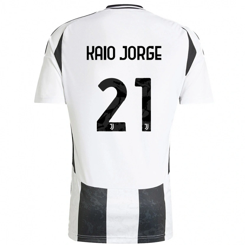 Danxen Kvinder Kaio Jorge #21 Hvid Sort Hjemmebane Spillertrøjer 2024/25 Trøje T-Shirt