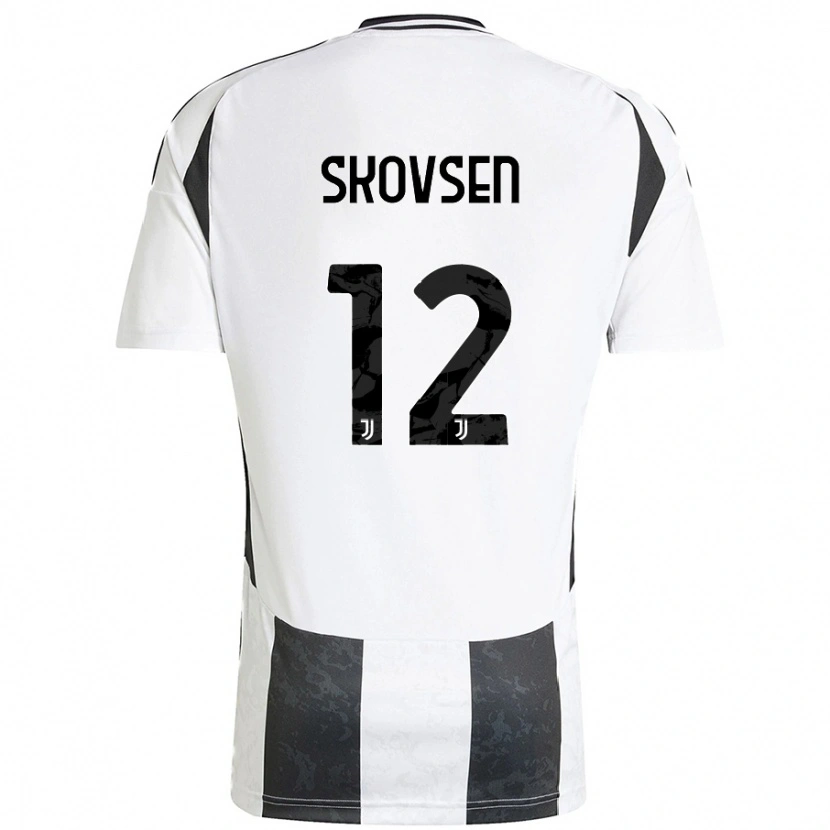 Danxen Kvinder Matilde Lundorf Skovsen #12 Hvid Sort Hjemmebane Spillertrøjer 2024/25 Trøje T-Shirt
