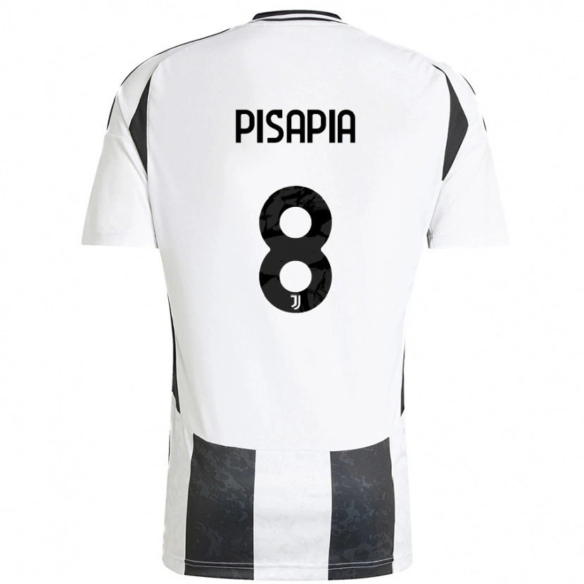 Danxen Kvinder Luciano Pisapia #8 Hvid Sort Hjemmebane Spillertrøjer 2024/25 Trøje T-Shirt