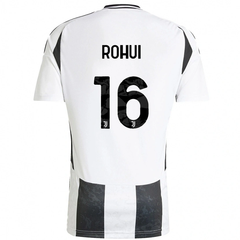 Danxen Kvinder Jonas Rohui #16 Hvid Sort Hjemmebane Spillertrøjer 2024/25 Trøje T-Shirt