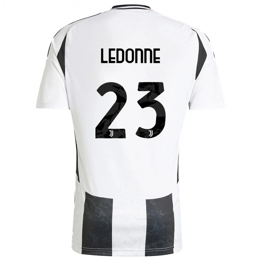 Danxen Kvinder Nicolo Ledonne #23 Hvid Sort Hjemmebane Spillertrøjer 2024/25 Trøje T-Shirt