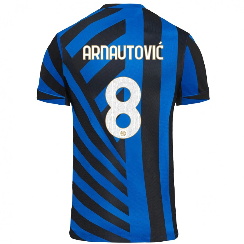 Danxen Kvinder Marko Arnautovic #8 Blå Sort Hjemmebane Spillertrøjer 2024/25 Trøje T-Shirt