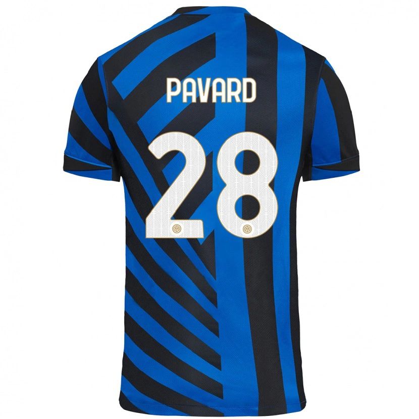 Danxen Kvinder Benjamin Pavard #28 Blå Sort Hjemmebane Spillertrøjer 2024/25 Trøje T-Shirt