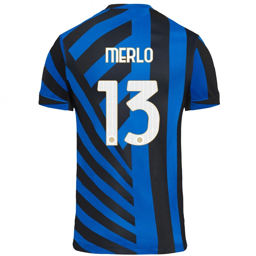 Danxen Kvinder Beatrice Merlo #13 Blå Sort Hjemmebane Spillertrøjer 2024/25 Trøje T-Shirt