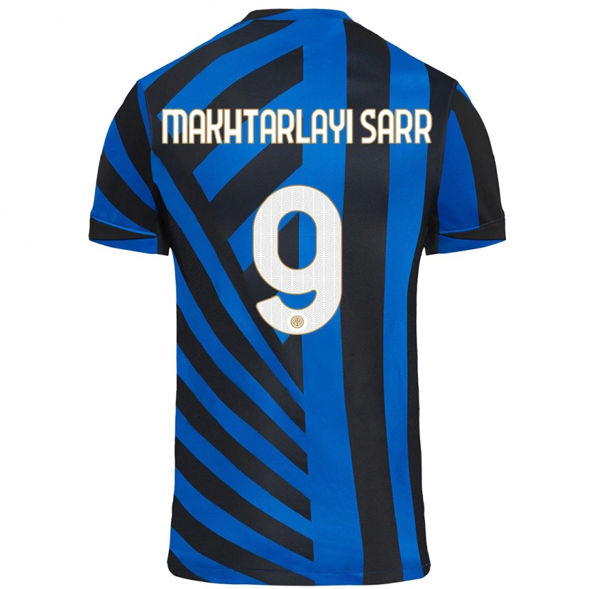 Danxen Kvinder Amadou Makhtarlayi Sarr #9 Blå Sort Hjemmebane Spillertrøjer 2024/25 Trøje T-Shirt