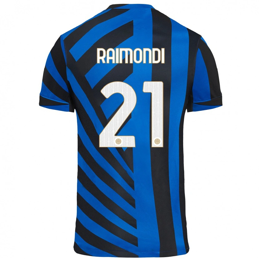 Danxen Kvinder Paolo Raimondi #21 Blå Sort Hjemmebane Spillertrøjer 2024/25 Trøje T-Shirt