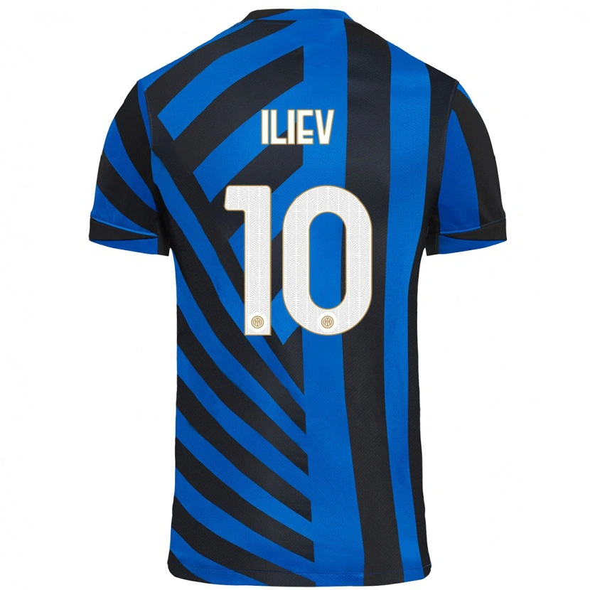 Danxen Kvinder Nikola Iliev #10 Blå Sort Hjemmebane Spillertrøjer 2024/25 Trøje T-Shirt