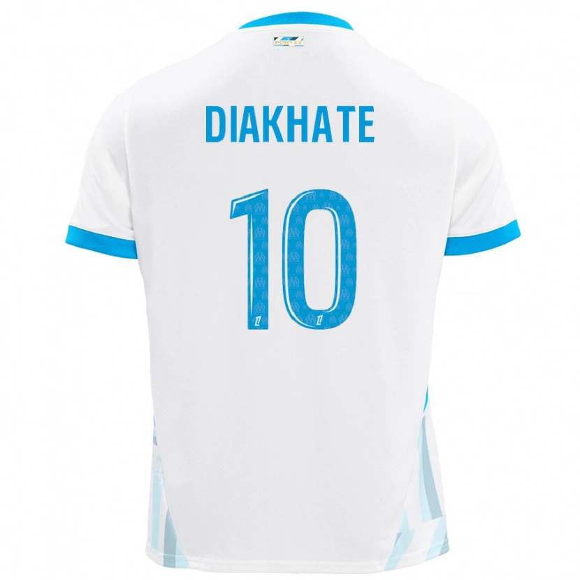 Danxen Kvinder Ndeye Awa Diakhaté #10 Hvid Himmelblå Hjemmebane Spillertrøjer 2024/25 Trøje T-Shirt