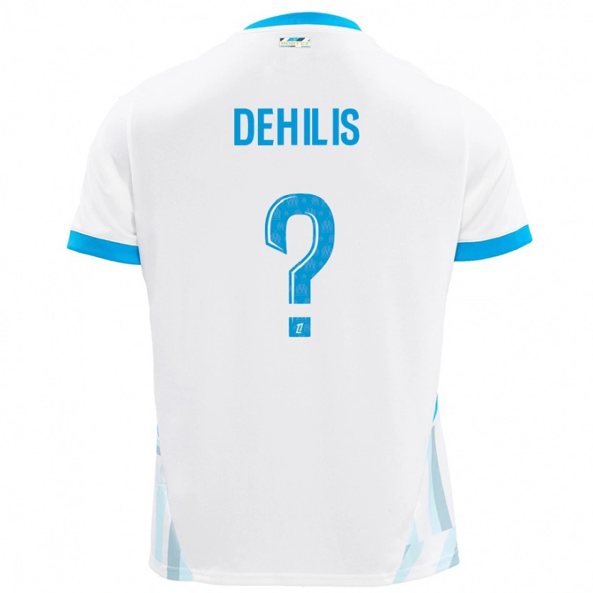 Danxen Kvinder Rayan Dehilis #0 Hvid Himmelblå Hjemmebane Spillertrøjer 2024/25 Trøje T-Shirt