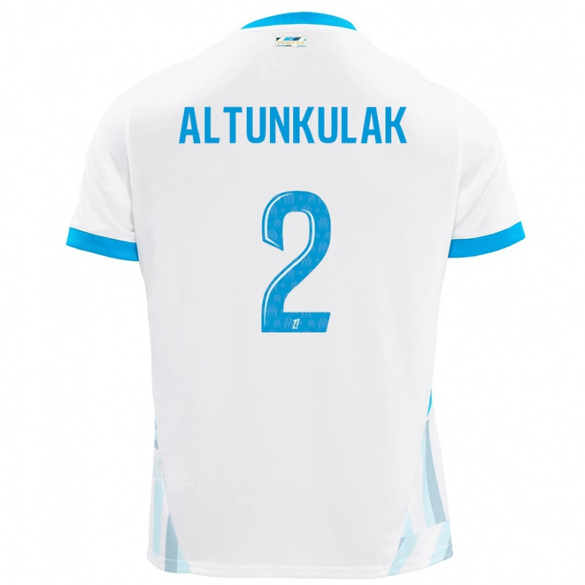 Danxen Kvinder Selen Altunkulak #2 Hvid Himmelblå Hjemmebane Spillertrøjer 2024/25 Trøje T-Shirt