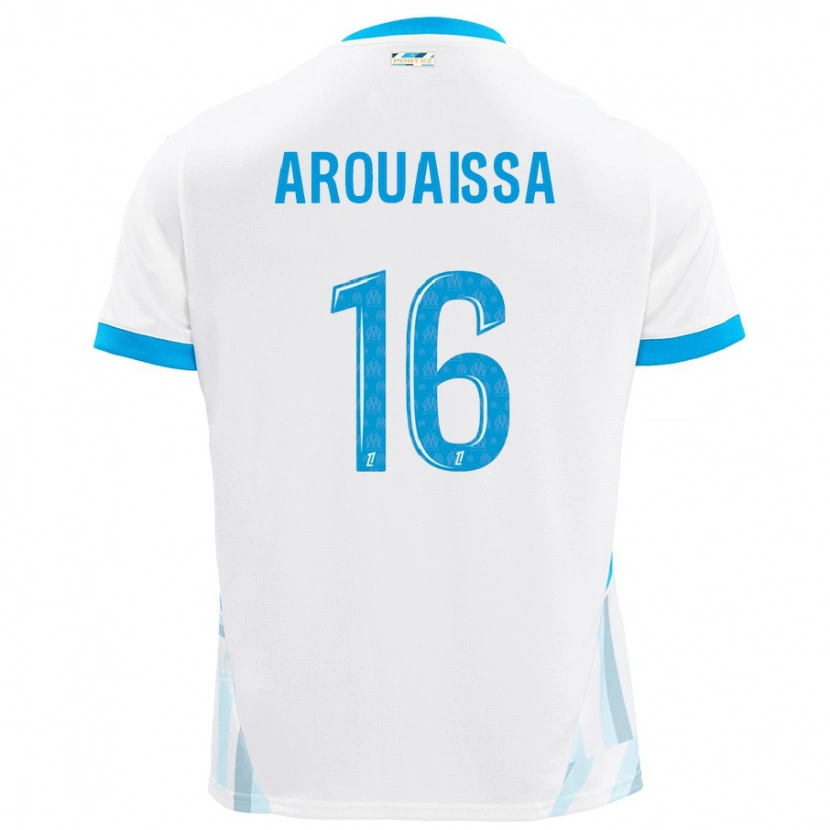 Danxen Kvinder Ines Arouaissa #16 Hvid Himmelblå Hjemmebane Spillertrøjer 2024/25 Trøje T-Shirt