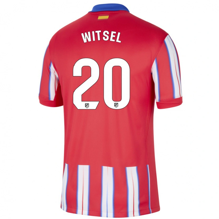 Danxen Kvinder Axel Witsel #20 Rød Hvid Blå Hjemmebane Spillertrøjer 2024/25 Trøje T-Shirt