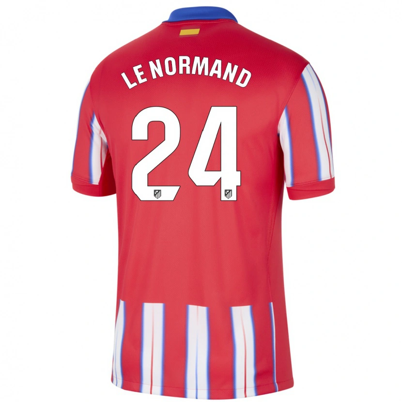 Danxen Kvinder Robin Le Normand #24 Rød Hvid Blå Hjemmebane Spillertrøjer 2024/25 Trøje T-Shirt