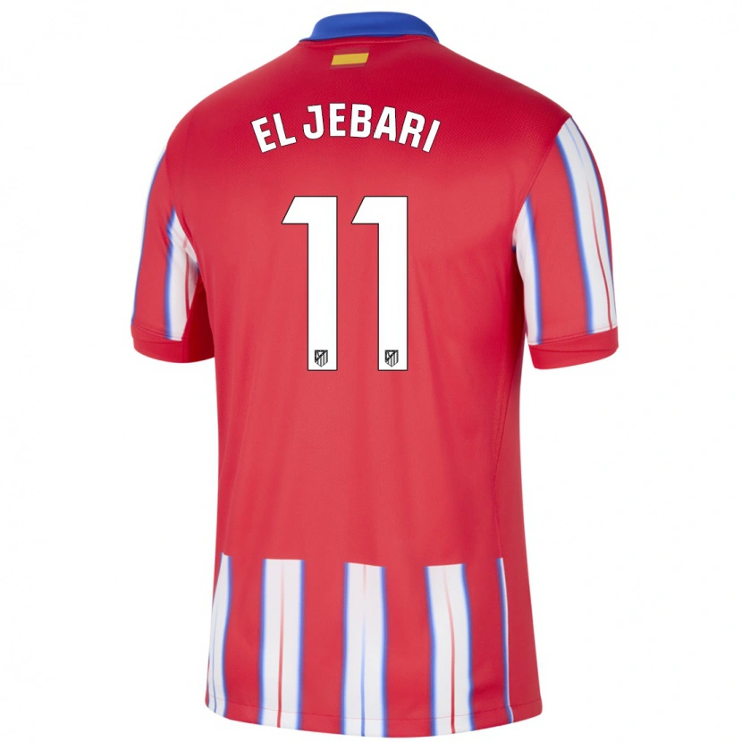 Danxen Kvinder Salim El Jebari #11 Rød Hvid Blå Hjemmebane Spillertrøjer 2024/25 Trøje T-Shirt