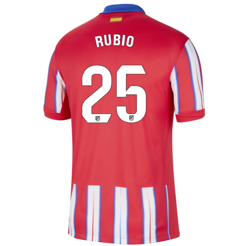 Danxen Kvinder Daniel Rubio #25 Rød Hvid Blå Hjemmebane Spillertrøjer 2024/25 Trøje T-Shirt