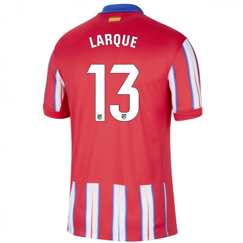 Danxen Kvinder Patricia Larqué #13 Rød Hvid Blå Hjemmebane Spillertrøjer 2024/25 Trøje T-Shirt