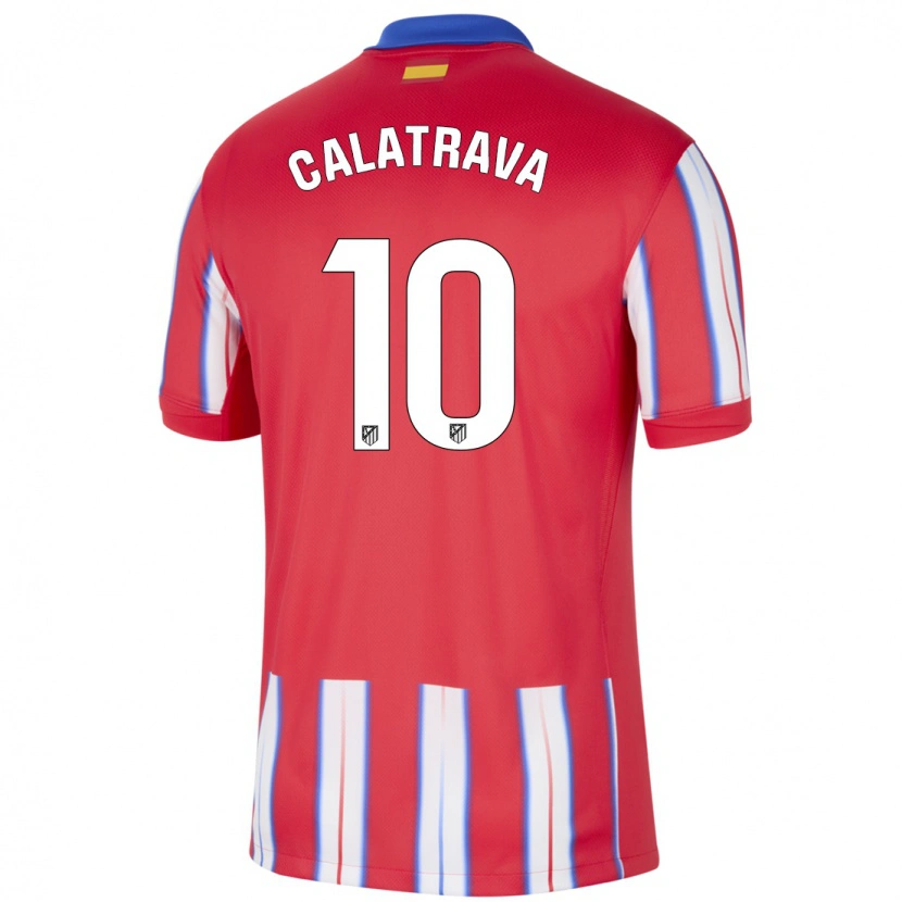 Danxen Kvinder Álex Calatrava #10 Rød Hvid Blå Hjemmebane Spillertrøjer 2024/25 Trøje T-Shirt