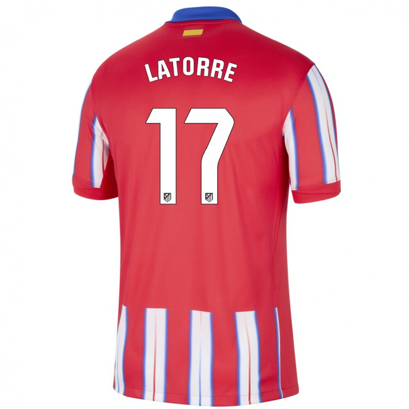 Danxen Kvinder Barbara Latorre #17 Rød Hvid Blå Hjemmebane Spillertrøjer 2024/25 Trøje T-Shirt