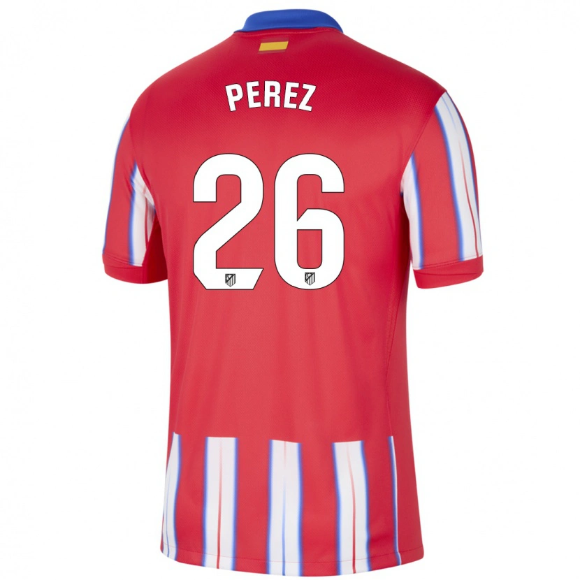 Danxen Kvinder Xenia Perez #26 Rød Hvid Blå Hjemmebane Spillertrøjer 2024/25 Trøje T-Shirt