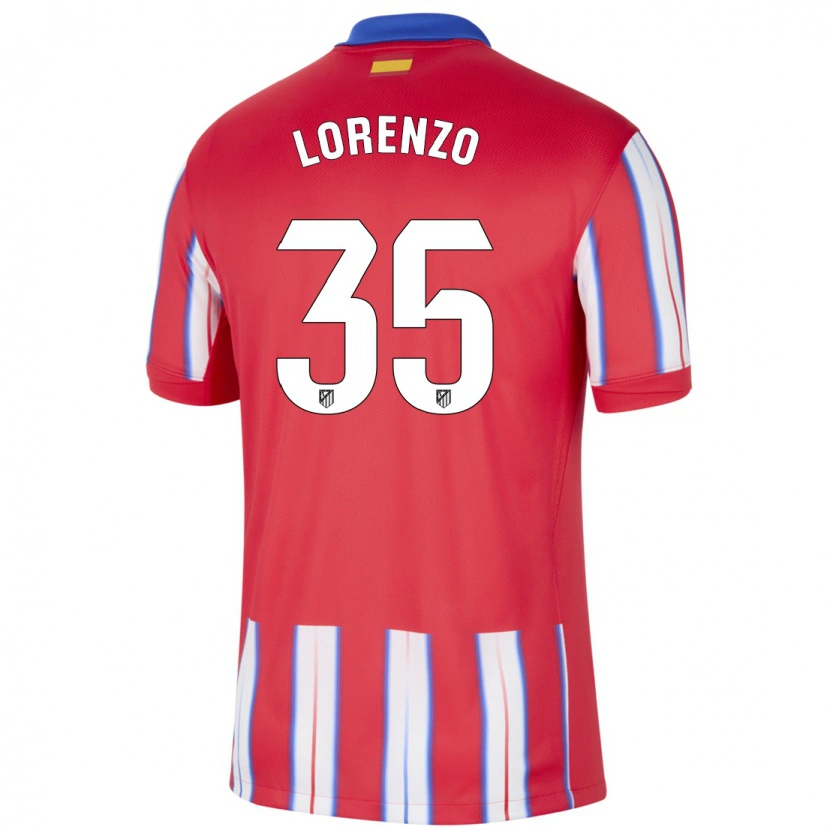 Danxen Kvinder Diego Lorenzo #35 Rød Hvid Blå Hjemmebane Spillertrøjer 2024/25 Trøje T-Shirt