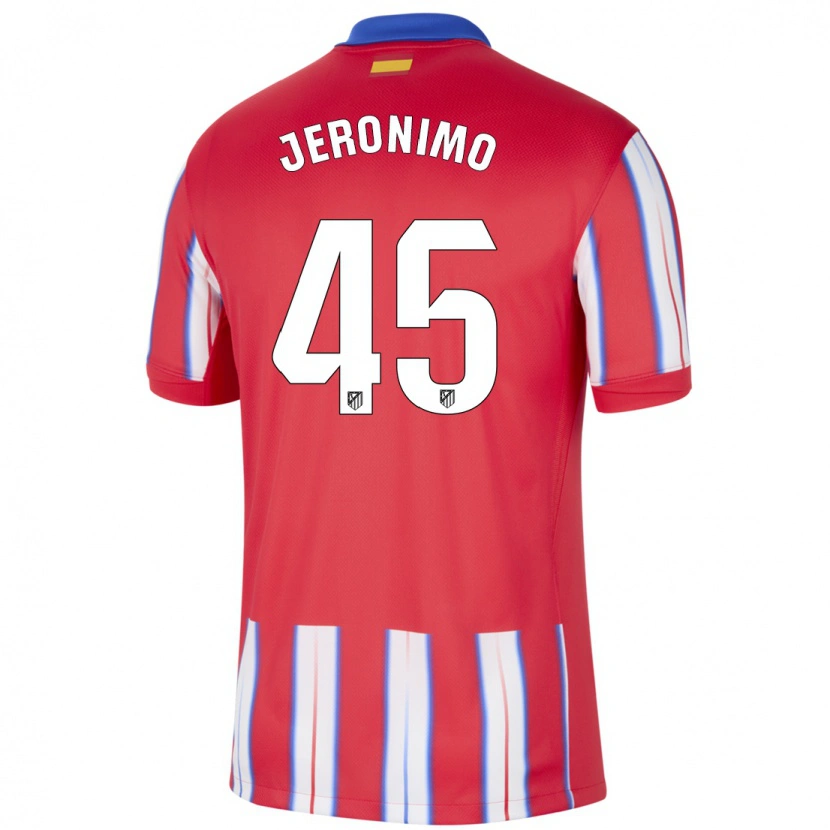 Danxen Kvinder Isaiah Jeronimo #45 Rød Hvid Blå Hjemmebane Spillertrøjer 2024/25 Trøje T-Shirt