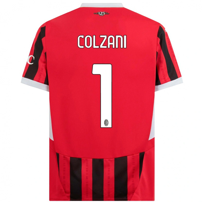 Danxen Kvinder Edoardo Colzani #1 Rød Sort Hjemmebane Spillertrøjer 2024/25 Trøje T-Shirt