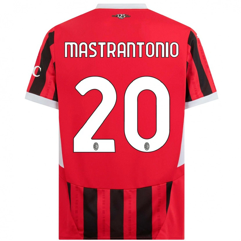 Danxen Kvinder Davide Mastrantonio #20 Rød Sort Hjemmebane Spillertrøjer 2024/25 Trøje T-Shirt