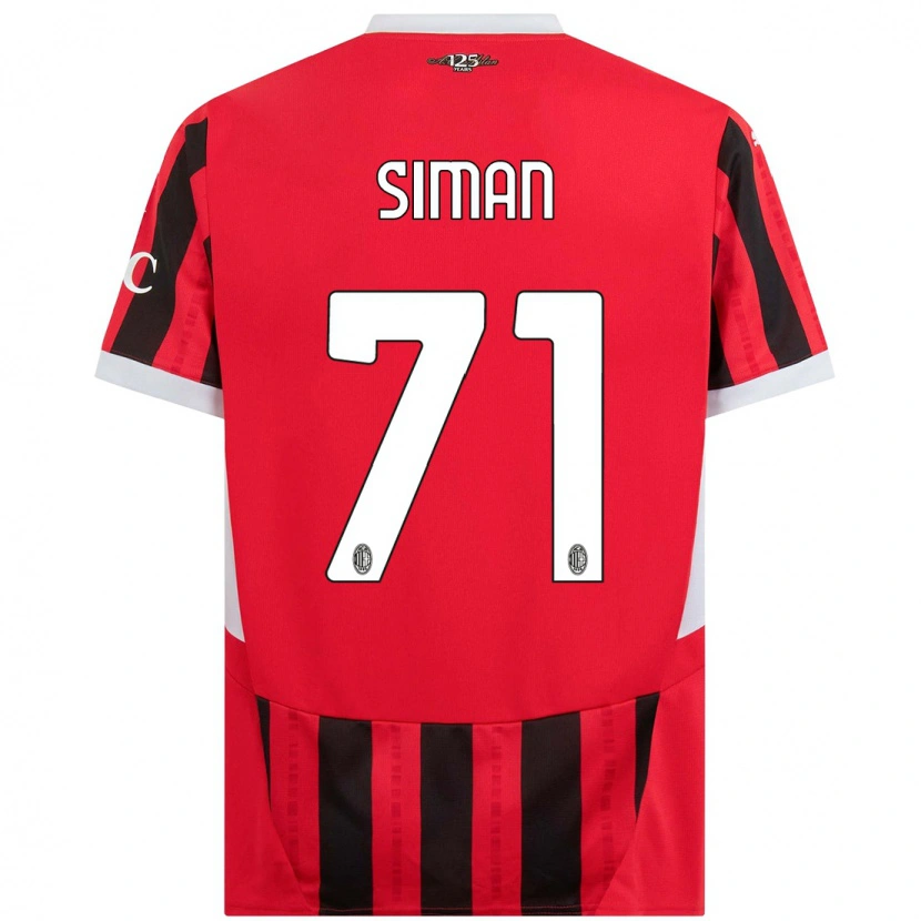 Danxen Kvinder Alexandru Șiman #71 Rød Sort Hjemmebane Spillertrøjer 2024/25 Trøje T-Shirt