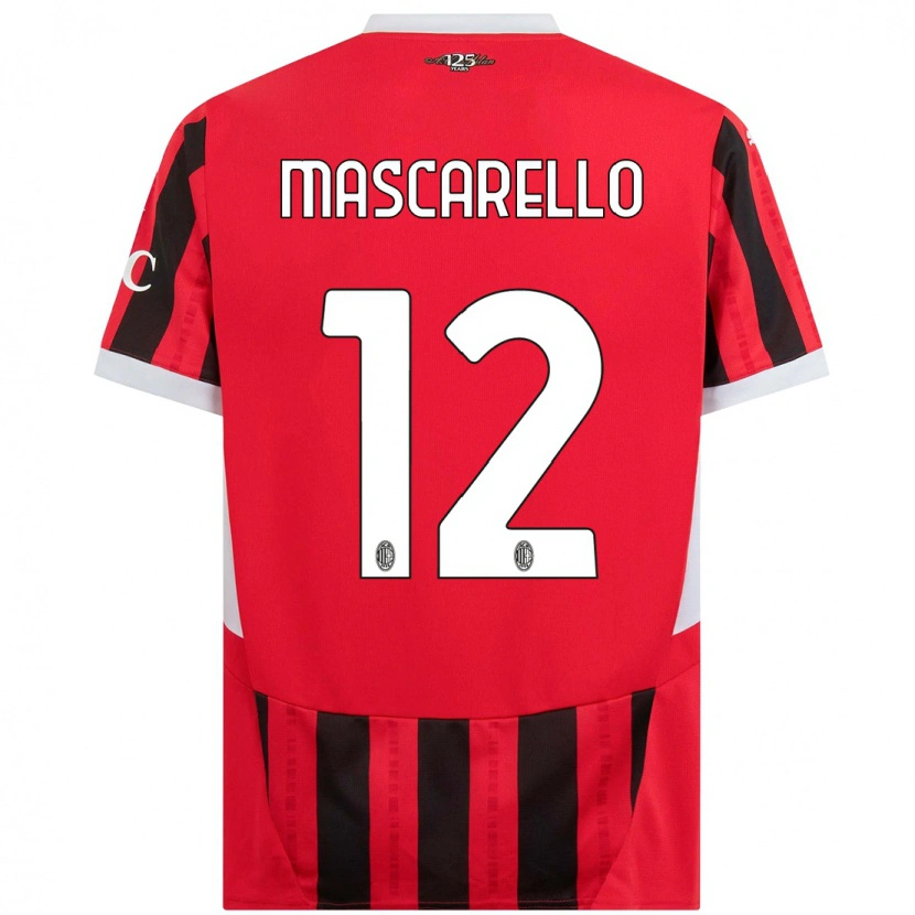 Danxen Kvinder Marta Mascarello #12 Rød Sort Hjemmebane Spillertrøjer 2024/25 Trøje T-Shirt