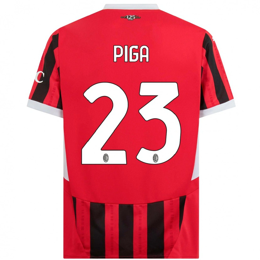 Danxen Kvinder Julie Piga #23 Rød Sort Hjemmebane Spillertrøjer 2024/25 Trøje T-Shirt