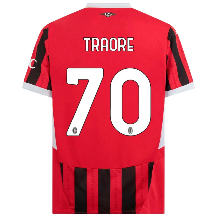 Danxen Kvinder Chaka Traorè #70 Rød Sort Hjemmebane Spillertrøjer 2024/25 Trøje T-Shirt