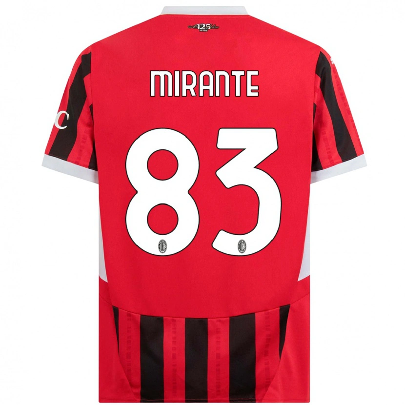 Danxen Kvinder Antonio Mirante #83 Rød Sort Hjemmebane Spillertrøjer 2024/25 Trøje T-Shirt