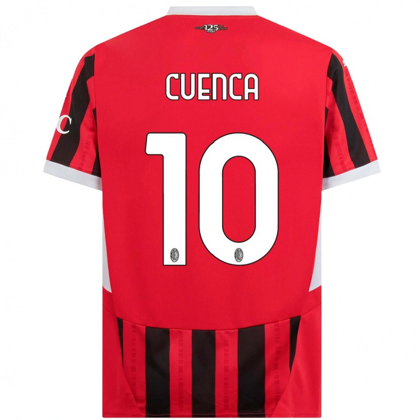 Danxen Kvinder Hugo Cuenca #10 Rød Sort Hjemmebane Spillertrøjer 2024/25 Trøje T-Shirt