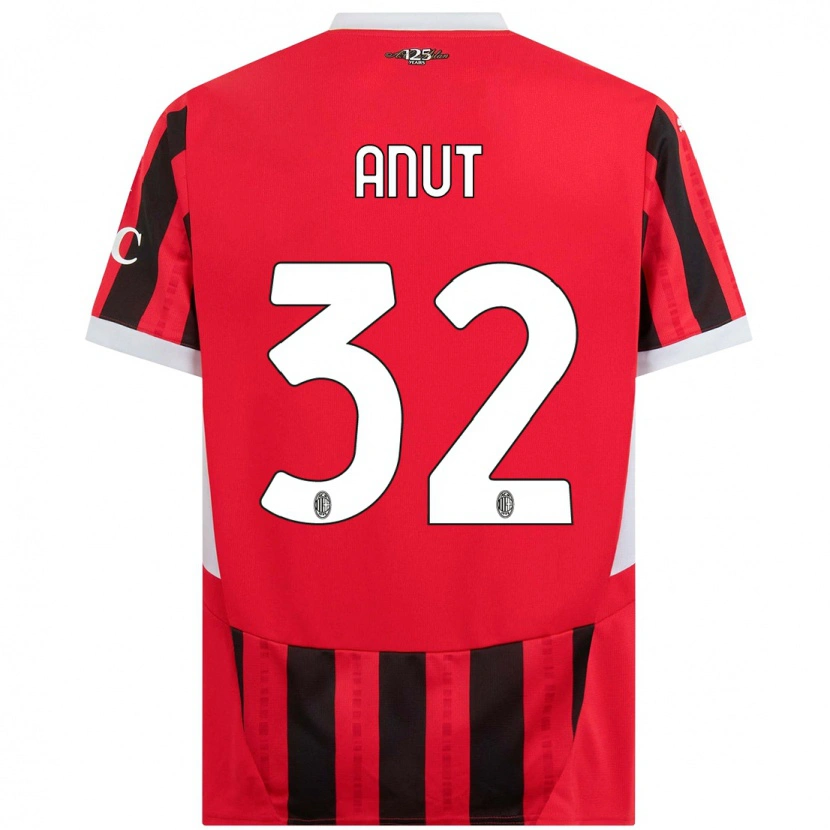 Danxen Kvinder Niccolo Anut #32 Rød Sort Hjemmebane Spillertrøjer 2024/25 Trøje T-Shirt