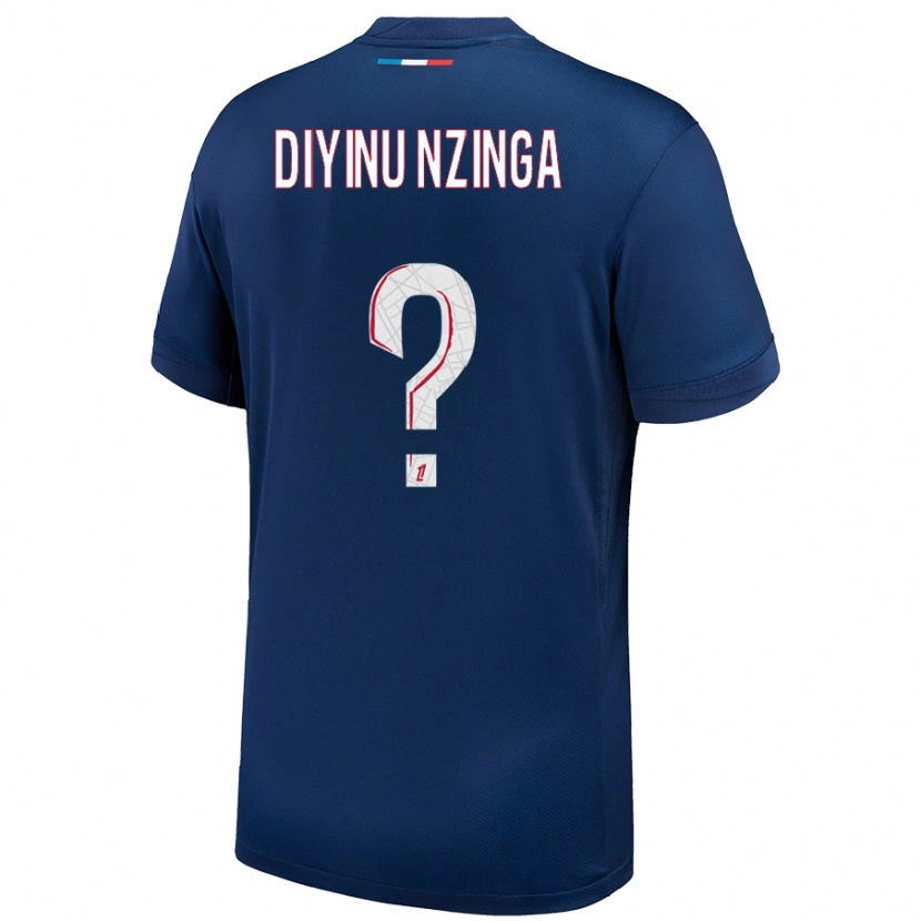 Danxen Kvinder Vainqueur Diyinu Nzinga #0 Marineblå Hvid Hjemmebane Spillertrøjer 2024/25 Trøje T-Shirt