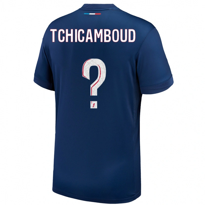 Danxen Kvinder Queyrell Tchicamboud #0 Marineblå Hvid Hjemmebane Spillertrøjer 2024/25 Trøje T-Shirt